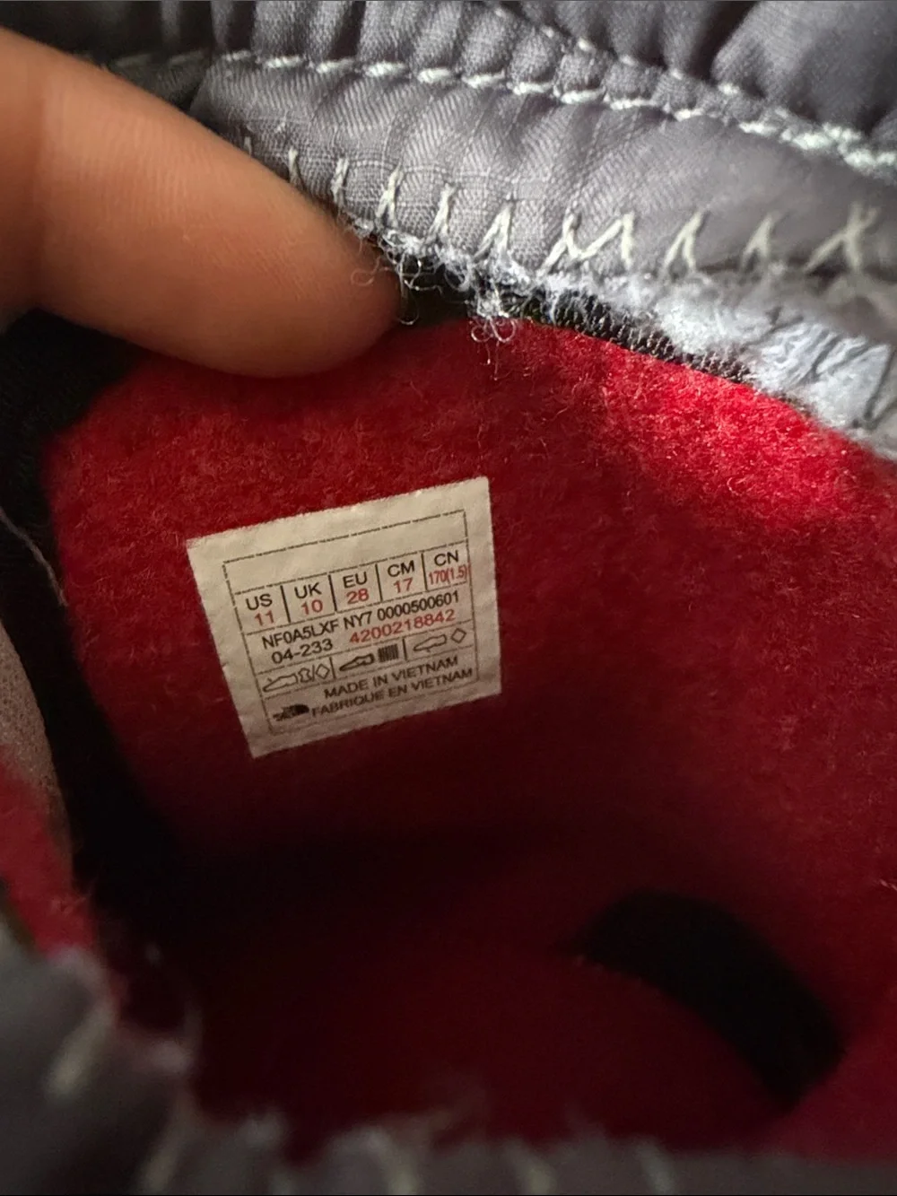 Toddler North Face Black Snow Boots size 11